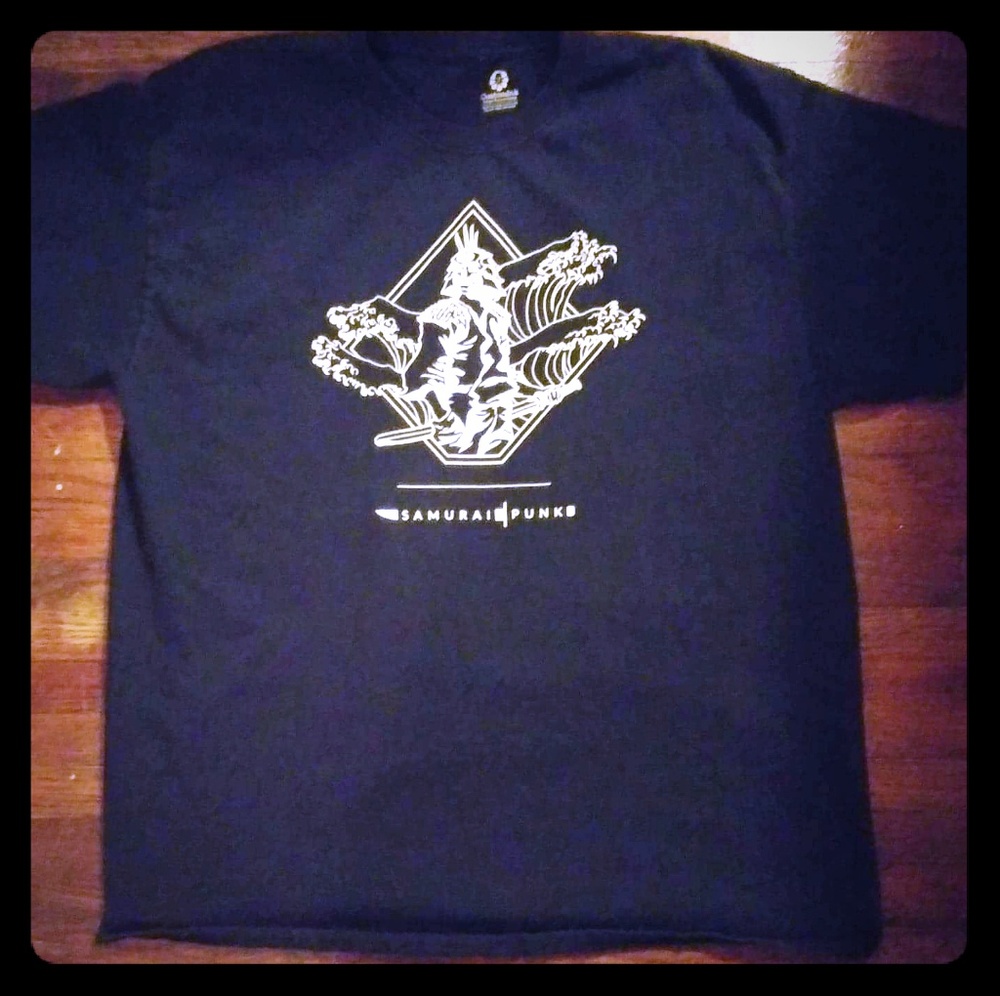 Black Samurai Punk Shirt by Custom Ink  L - XL